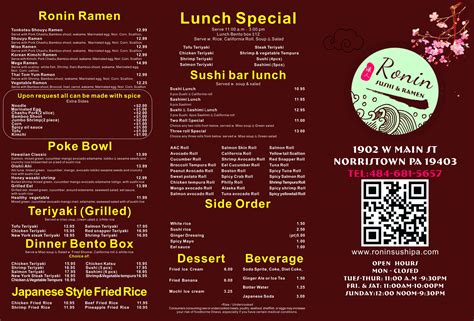 Dining Experience and Menu at Ronin Sushi and Bar 20