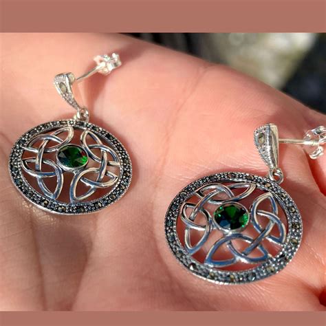 Sterling Silver Celtic Knotwork Earring Celtic Cross Online