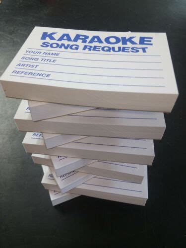 10 Pads X 100 1000 Blue Karaoke Song Request Slips Same Day Posting EBay