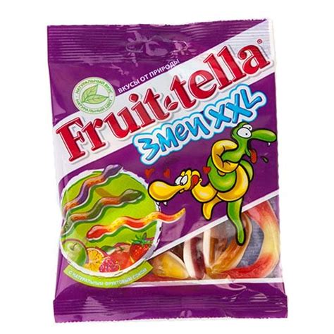 Купить Кондитерские изделия Fruit-tella Фрутелла Мармелад Змеи XXL,70 ...