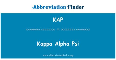 Kap Definition Kappa Alpha Psi Abbreviation Finder