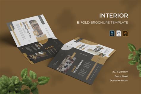 Interior Bifold Brochure By Vunira Thehungryjpeg