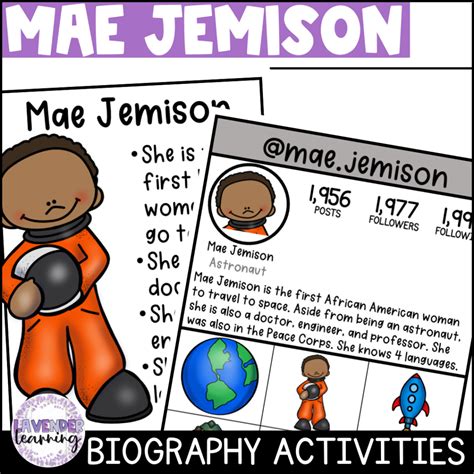 Mae Jemison Biography Activities, Flip Book, and Report - Black History ...