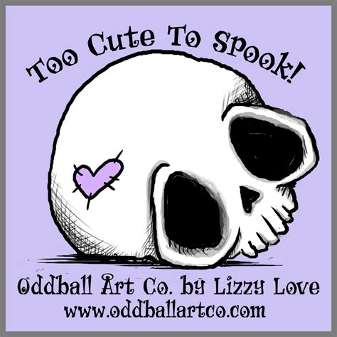 Oddball Digital Stamps by Lizzy Love: RAINBOW OF SKULLS