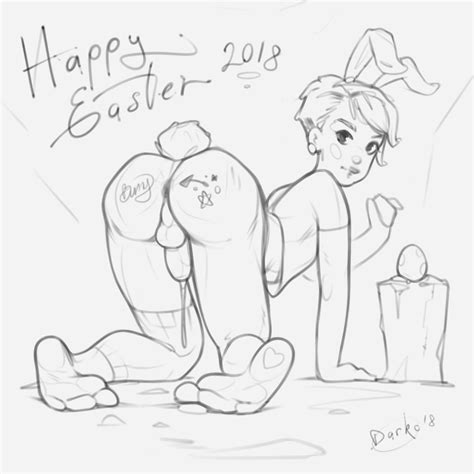Easter Bunny Lines By Darkodraws Hentai Foundry