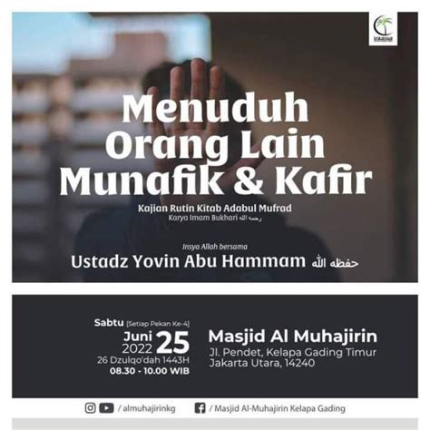 Info Kajian Jakarta Sabtu Juni Jadwal Kajian Sunnah