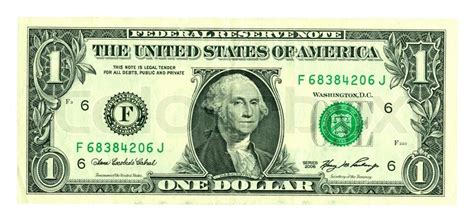 One US dollar bill isolated on white background | Stock Photo | Colourbox