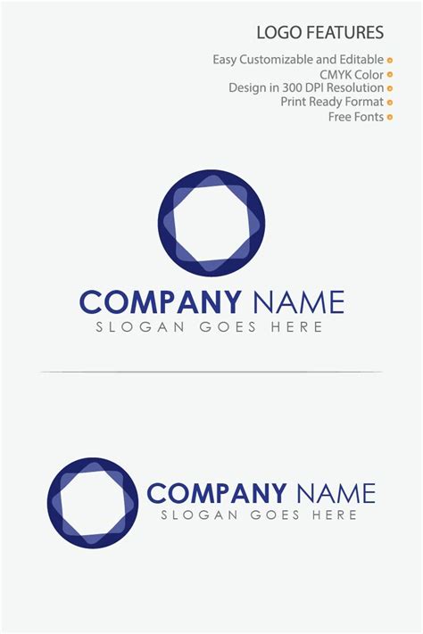 Blue Circle Logo Design By Graphics Ninja | TheHungryJPEG