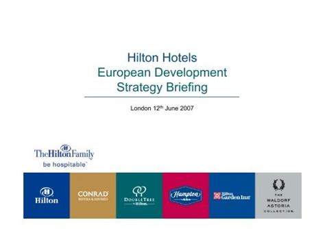 Hilton Hotels European Development Strategy Briefing Hotel Designs