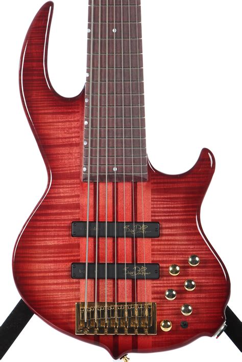 Conklin Guitars Gtbd 7 Bill Dickens Signature 7 String Bass Guitar Chimp Red Electric Guitar