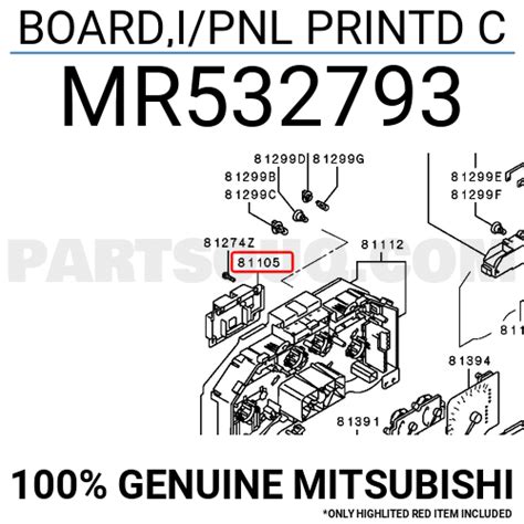 BOARD,I/PNL PRINTD C MR532793 | Mitsubishi Parts | PartSouq