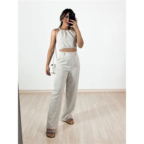 Conjunto Sarah Listras Nude Carolla Ferraro