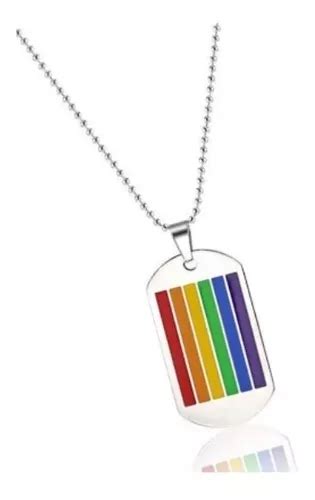 Collar Pride Arcoiris Gay Lgbt Placa Militar Orgullo Homosex Meses Sin Inter S