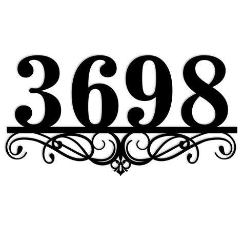 metal house numbers 1