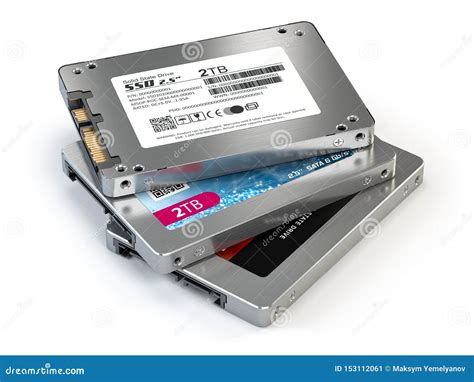 SSD State Solid Drives Disks Isolated on White Background Editorial ...