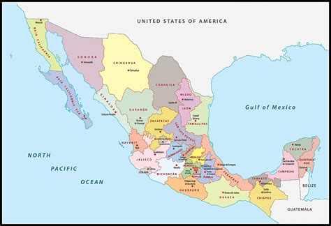 Mexico Landscape Map