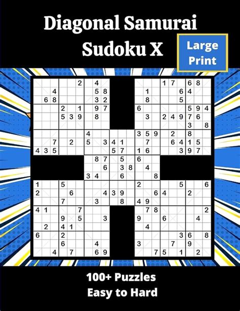 Diagonal Samurai Sudoku X 100 Overlapping Diagonal Sudoku X