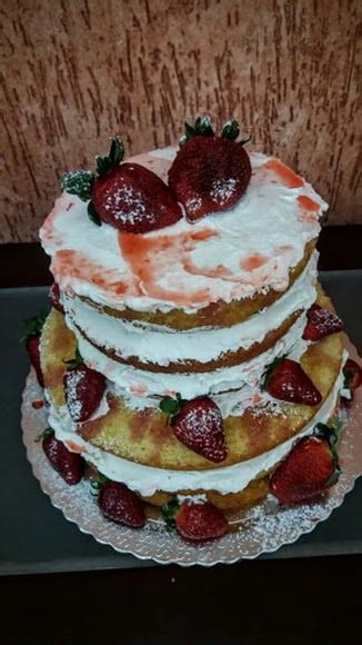 BOLO NAKED CAKE DE MORANGOS Elo7 Produtos Especiais