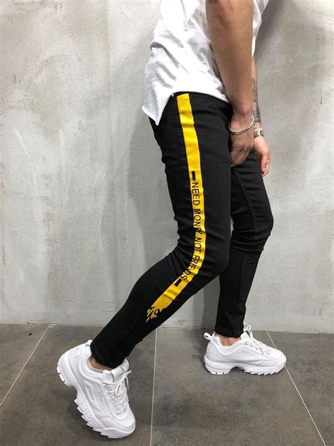 Reinvent Your Style With Yellow Pants With Black Stripes Addicfashion