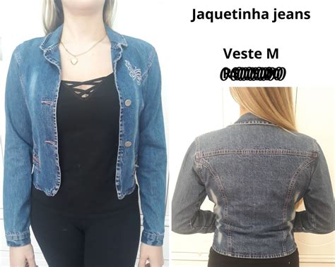 Jaqueta Jeans Jaquetinha Serve P M Casaco Feminino Usado 58131014