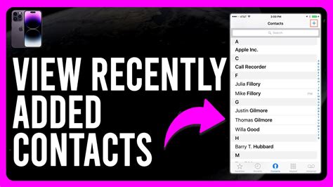 How To View Recently Added Contacts On Your Iphone How To Find