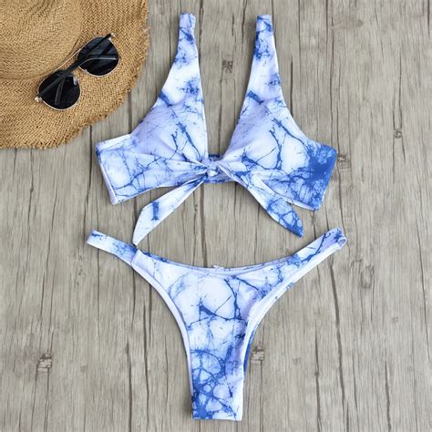 2018 Summer Styles Push Up Sexy Bikini Set Swimwear Women Swimsuit Female Bathing Suit Tie Thong