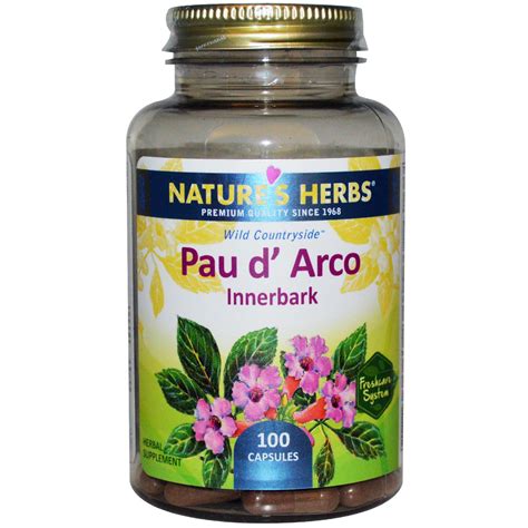 Nature's Herbs, Pau d' Arco, Innerbark, 100 Capsules - iHerb