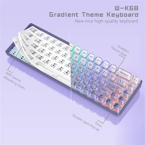 Mua Womier W K Keyboard Gaming Wired Mechanical Keyboard Hot Swappable Keyboard Rgb