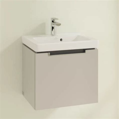 Villeroy And Boch Subway 20 Soft Grey 500mm Wall Hung 1 Drawer Vanity Unit