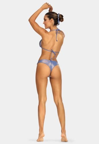 Metaliczny kostium kąpielowy Wiązana liliowa góra od stroju kąpielowego typu bikini FG144 832A