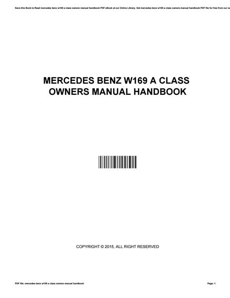 Mercedes A Class W169 Service Manual Herezfil