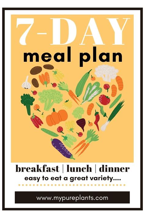 FREE 7-day Vegan Meal Plan (Only Easy Recipes!) - My Pure Plants