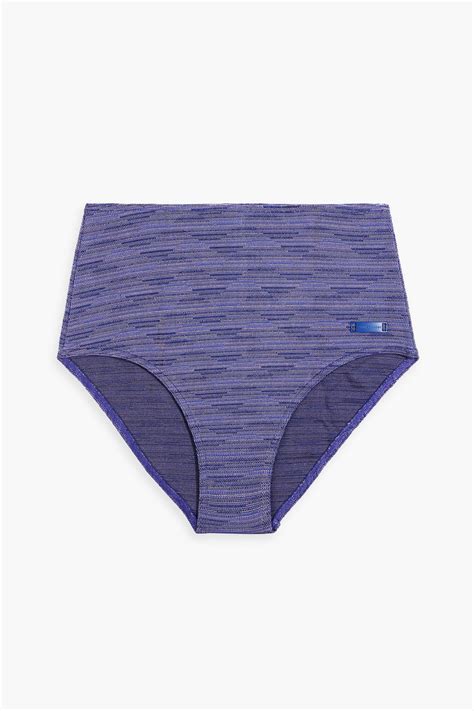 ZIMMERMANN Hoch sitzendes Bikini Höschen aus Stretch Strick THE OUTNET