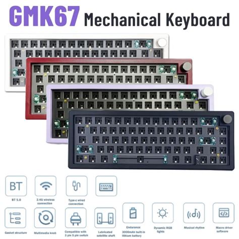 Gmk Hot Swappable Mechanical Keyboard Gasket Bluetooth G Wireless