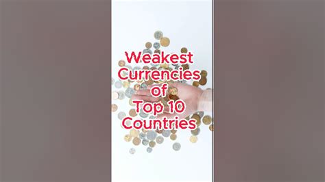 Weakest Currencies Of Top 10 Countries Youtubeshorts Most Countries