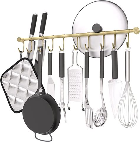 Bar Utensil Rack Kitchen Hanging Spoon Rack, Thickened 304 Stainless ...