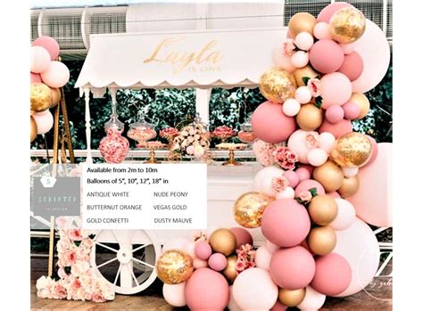 Balloon Garland Kit Diy Arch Rose Gold Orange Nude Gray Etsy