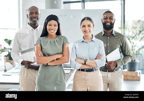 Team Leadership And Diversity Portrait Of Motivation With Happy