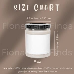 Candle Mockup Size Chart Candle Sizing Chart Jar Candle Printify Size