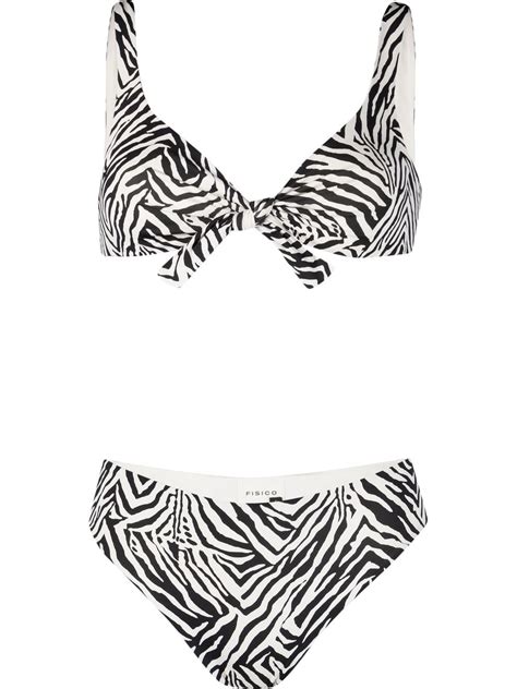 Fisico Reversible Zebra Print High Rise Bikini Smart Closet