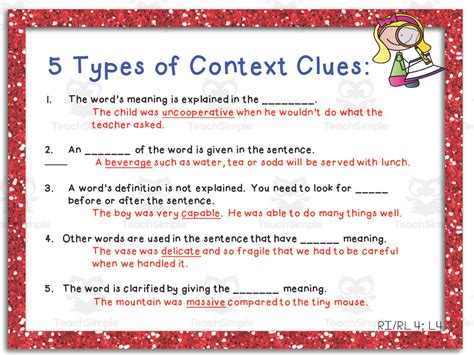 Context Clues Chart Portal Posgradount Edu Pe