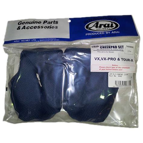 Arai Vx Pro Tx Dry Cool Cheek Pads 25 Mm Blue Motardinn