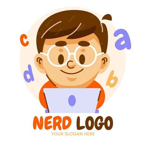 Premium Vector Flat Design Creative Nerd Logo Template