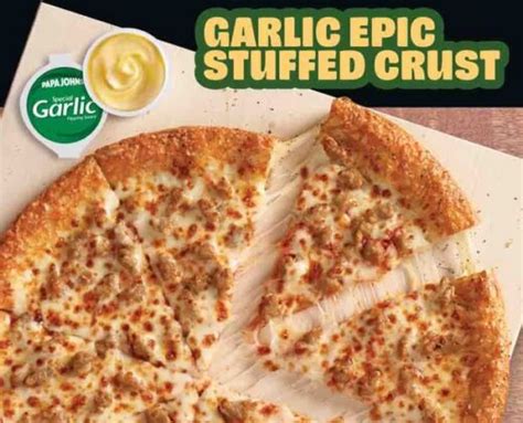 Papa Johns Canada Introduces New Garlic Epic Stuffed Crust Pizza The