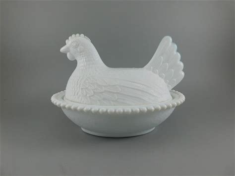 191 7 Milk Glass Hen On Nest EstateSales Org