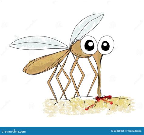 Mosquito, Hand Drawing Cartoon Vector | CartoonDealer.com #33368835