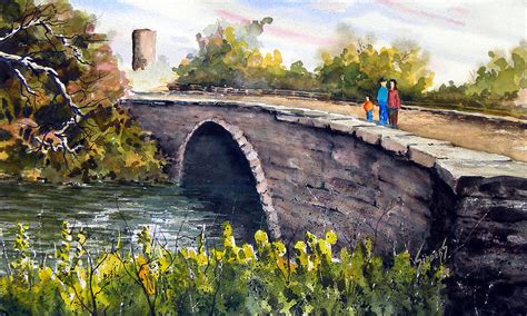 Stone Bridge Painting By Sam Sidders Fine Art America