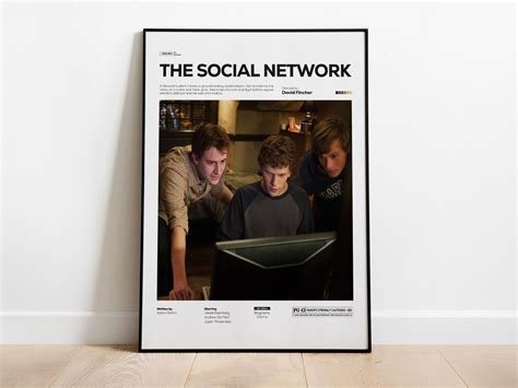social network  poster biography film print minimal home