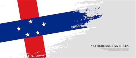 Drapeau National Des Antilles Néerlandaises Avec Fond De Bannière