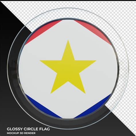 Premium Psd Saba Realistic 3d Textured Glossy Circle Flag